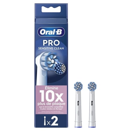 Oral-b sensitive clean brossettes pour brosse a dent 2 unités