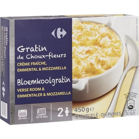 Carrefour gratin de choux-fleurs 450g