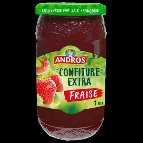Andros confiture extra à la fraise 1kg