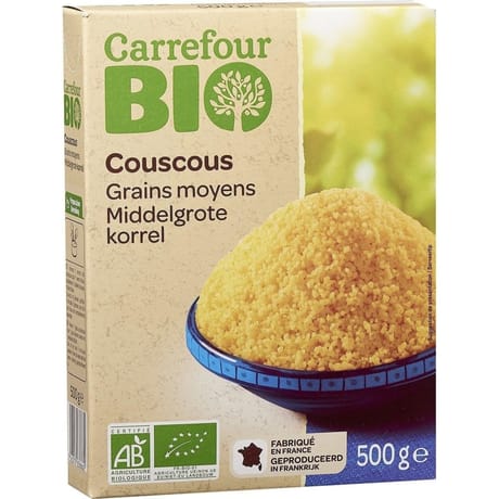 Carrefour bio couscous grains moyens bio 500g