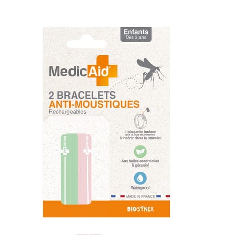 Medicaid bracelet anti moustique rechargeable enfant duo
