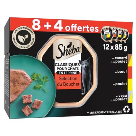 Shéba barquette coffret traiteur en terrine 1020g