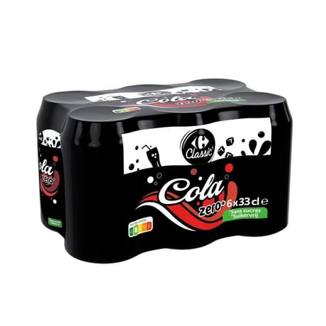 Carrefour classic' cola zéro 6x33cl