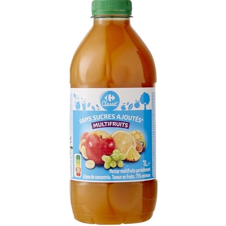 Carrefour classic' nectar multifruits sans sucres ajoutés 1l