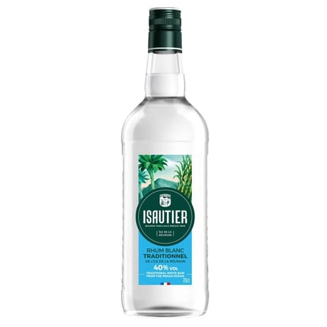 Isautier rhum blanc traditionnel 70cl 40%vol