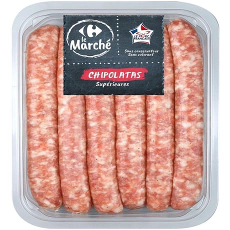 Chipolatas x6 330g Carrefour