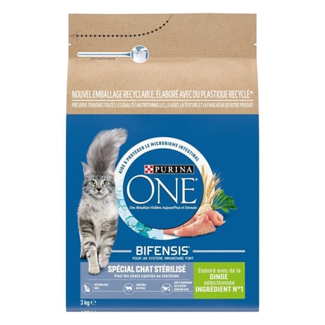One croquettes spécial chat stérilisé dinde 3kg