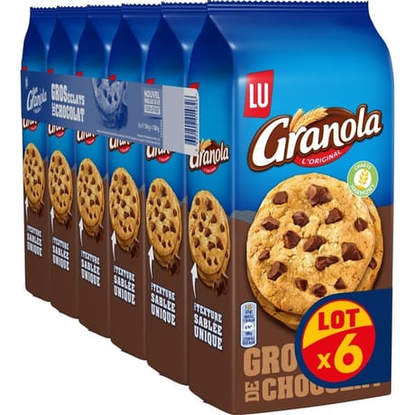 Granola extra cookie chocolat 184g x6