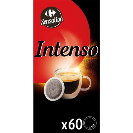 Carrefour sensation café dosettes compatible senseo intenso x60 - 420g