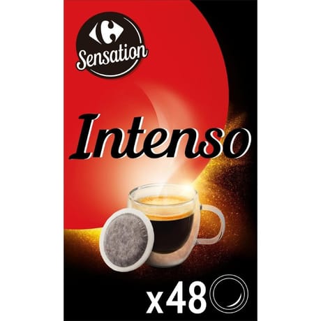 Carrefour sensation café type senseo intenso x48 -336g