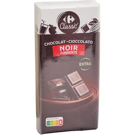 Carrefour classic' tablette de chocolat noir extra 3x100g