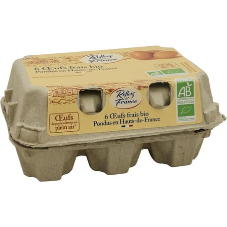Carrefour bio 6 oeufs frais bio