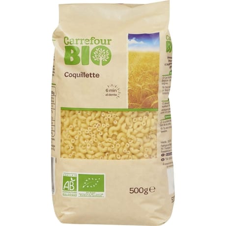 Carrefour bio pâtes coquillettes bio 500g