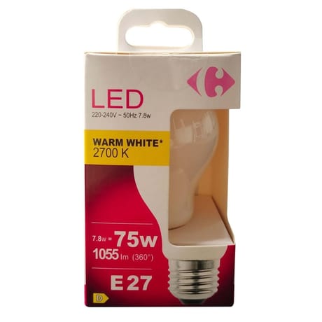 Carrefour ampoule LED standard 75W E27