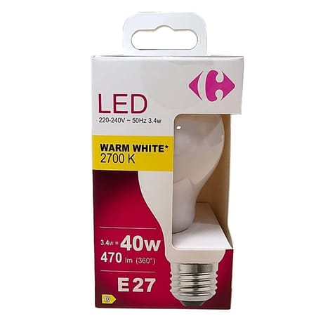 Carrefour ampoule LED standard 40W E27