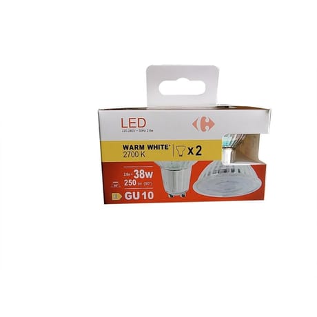 Carrefour ampoule LED spot 35W GU10 x2