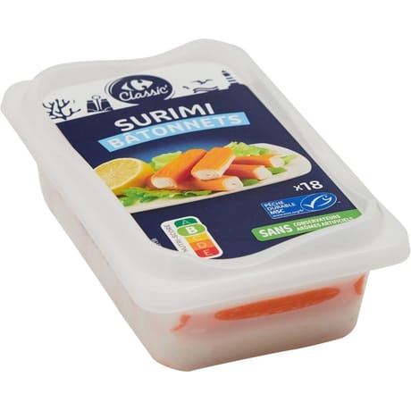 Carrefour classic' 18 surimi bâtonnets MSC 300g