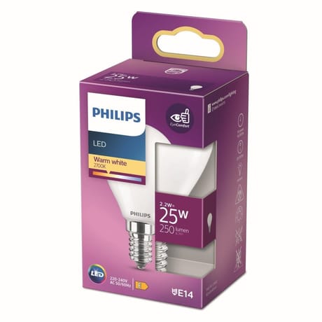 Philips ampoule led classic 25W P45 E14 WW FR ND RF boîte de 1 18g