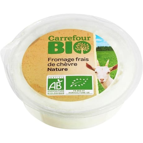 Carrefour Bio Fromage Frais de Chèvre Nature Bio 150g