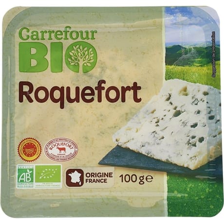 Carrefour bio roquefort AOP bio 100g