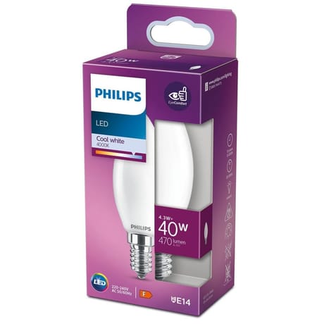Philips ampoule led flamme classic 40w E14 cw B35 non dimable boîte de 1 14g