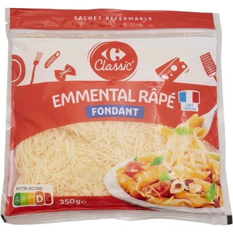 Carrefour Classic' emmental râpé fondant 350g