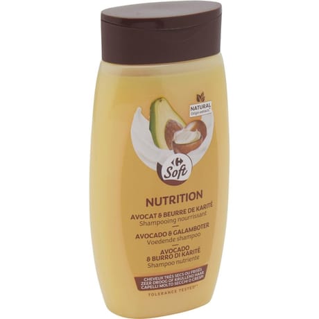 Carrefour soft shampoing nutrition avocat karité 250ml