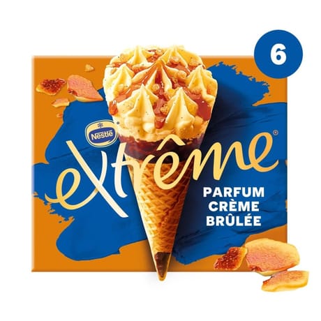 Extrême 6 cônes crème brûlée éclats caramélisés 720ml 426g