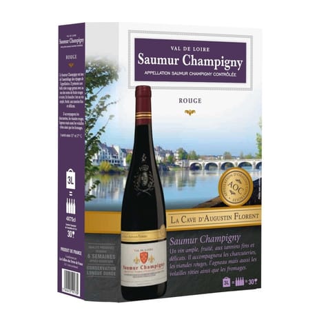 La Cave d'Augustin Florent vin rouge a.o.p Val de Loire Saumur Champigny 3l