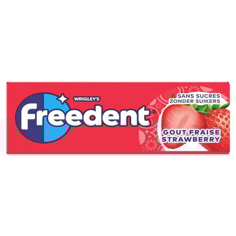 Freedent fraise etui de 10 dragees 14g