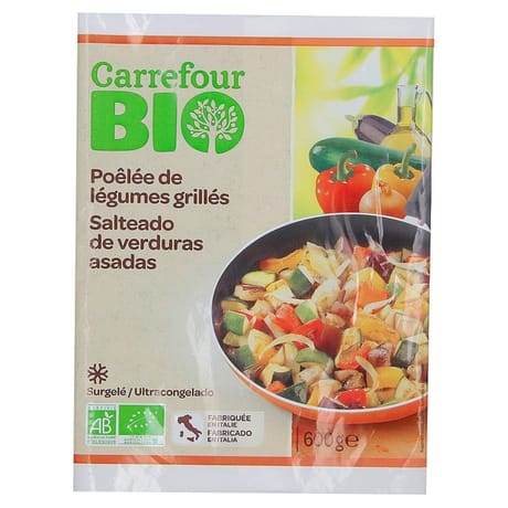 Carrefour bio poêlée de légumes grillés bio 600g