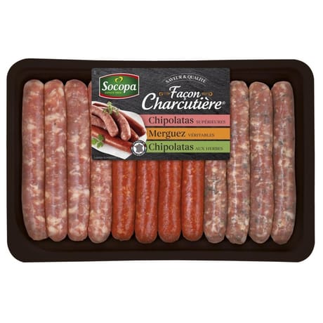 Assortiment saucisses x12 façon charcutière 660g Socopa