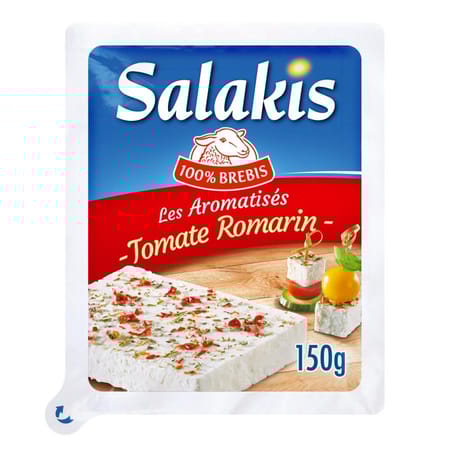 Salakis 100% brebis les aromatisés tomate romarin tranche 150g