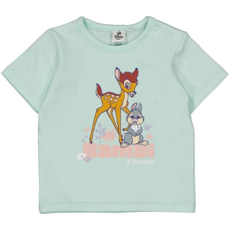 Tee shirt manches courtes bambi fille AQUA BAMBI 24 MOIS