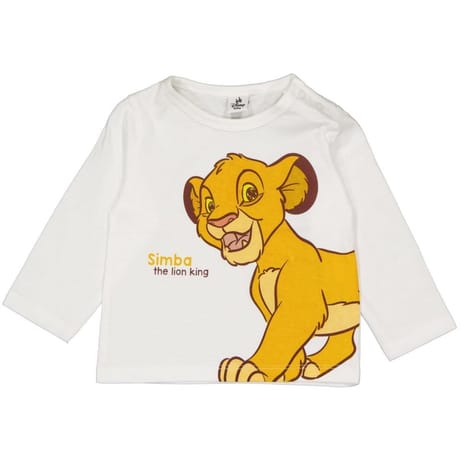 Tee shirt manches longues roi lion garçon BLANC ROI LION 18 MOIS