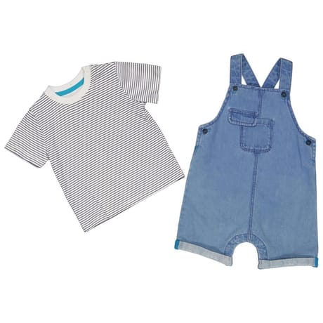 Ensemble court 2 pièces garçon DENIM BLEACH 18MOIS