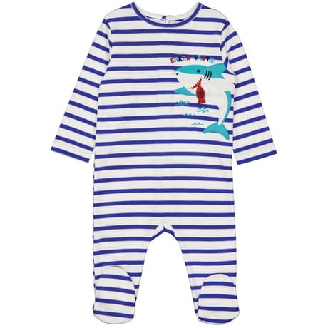 Dors bien molleton garçon MARINE RAYURES BLANCHES 12MOIS