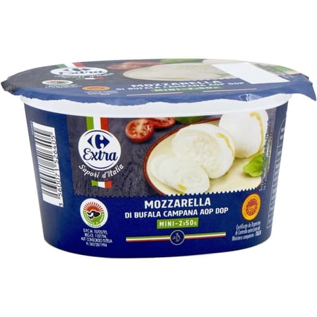 Carrefour Extra mozzarella di bufala campana Aop 2x50g