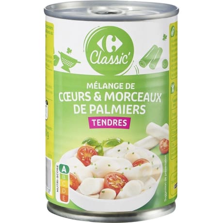 Carrefour classic' mélange de coeurs et morceaux de palmiers 250g