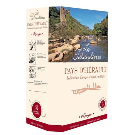 Les Talandières vin rouge i.g.p pays d'Hérault  5l