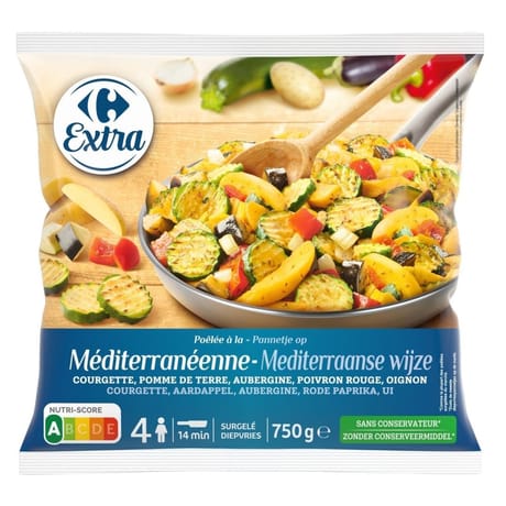 Carrefour extra poêlée à la méditerranéenne 750g