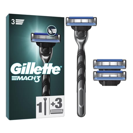 Gilette mach3 rasoir pour homme 3 recharges de lames