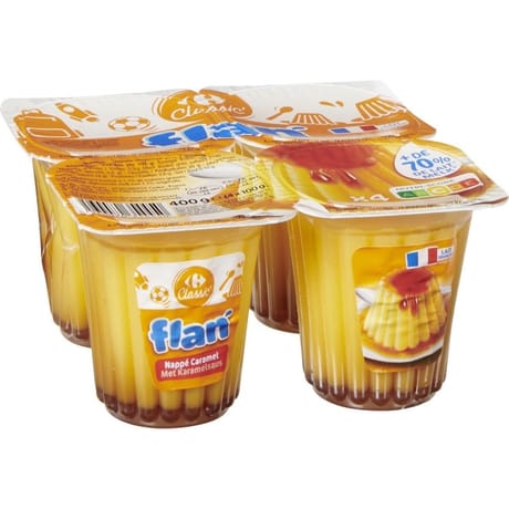 Carrefour Classique flan nappé caramel 4x100g