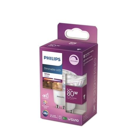 Philips ampoule led classic 80W GU10 C90 WH 36D D boîte de 1 48g