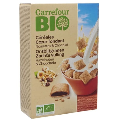 Carrefour bio céréales noisettes chocolat 375g