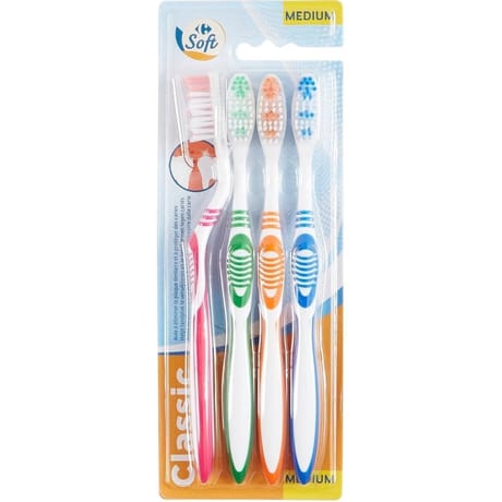 Carrefour Soft brosses à dents medium x4