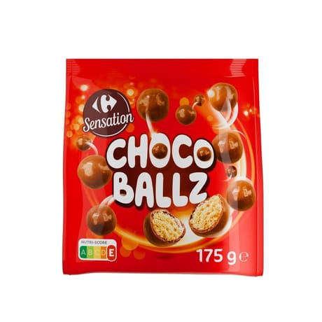 Carrefour sensation bonbons chocolat au lait céréales - 175 g