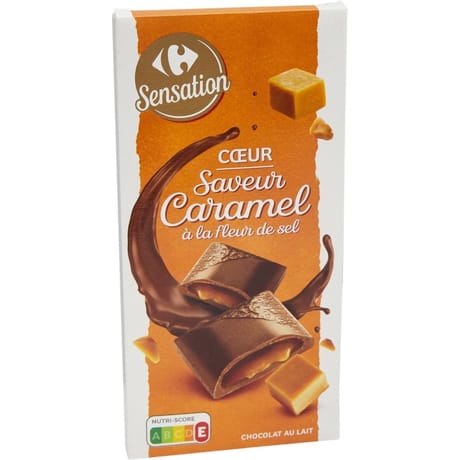 Carrefour sensation coeur saveur caramel à la fleur de sel 125g