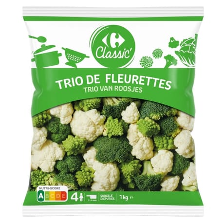 Carrefour classic' trio de fleurettes 1kg