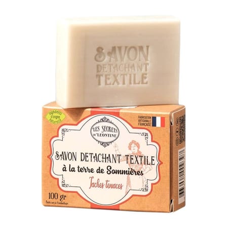 Les secrets de leontine savon détachant textile à la terre de sommières 100gr
